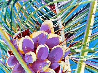 Palm Trees with Purple Cocounts